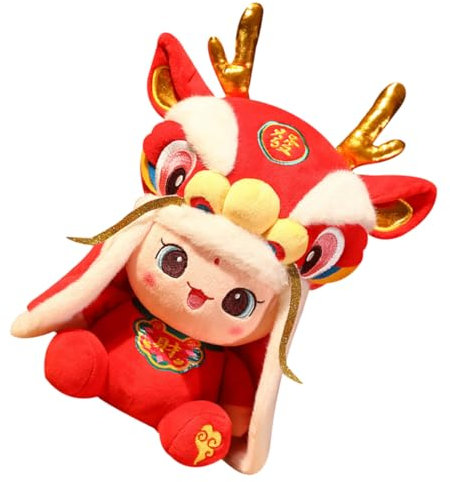 Abaodam Figur drachenfiguren chinesisches Drachenplüschtier ausgestopfte Drachenpuppe Stofftiere Badezimmerdekorationen Drachenpuppe ausgestopfte Drachenfigur Volksbrauch