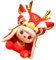 Abaodam Figur drachenfiguren chinesisches Drachenplüschtier ausgestopfte Drachenpuppe Stofftiere Badezimmerdekorationen Drachenpuppe ausgestopfte Drachenfigur Volksbrauch