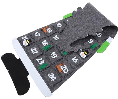 1Stk Countdown-Wandkalender hängender Countdown-Kalender 2020 3D-Santa-Adventskalender weihnachtskalender zum aufhängen Weihnachtskalender aus Filz Karikatur