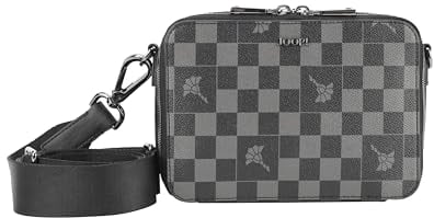 Joop! - Cortina Piazza Schultertasche Herren, Umhängetasche in Schwarz, Crossbodybag mit abnehmbaren Schultergurt - Maße 21 x 15 x 6 cm