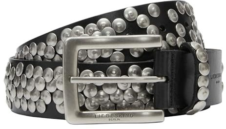 Liebeskind Berlin Belt H 38mm 85 STUDDED BELTS Washed Leather black