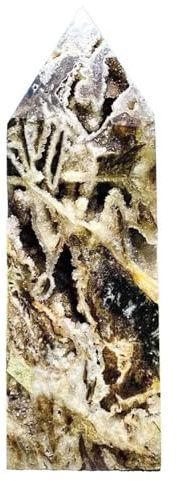 KatLin Decorative Ornaments Natural Sphalerite Crystal Cave Obelisk Quartz Crystal Energy Column (Size : 900-1000g)