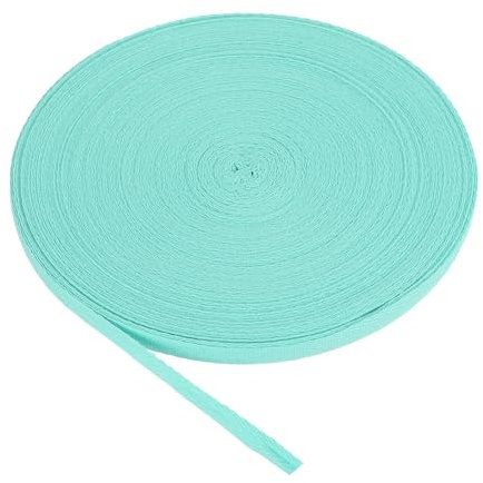 PATIKIL Baumwollband Baumwolle Gurtband 15mm x 45m, Schrägband Baumwoll Nahtband Köperband Saumband Stoffband Webband Ribbon zum Nähen für DIY Basteln Stricken Verpackungen, Azurblau