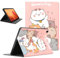 Kueqeay Custodia per Samsung Galaxy Tab A7 10,4 Zoll 2020 (SM-T500/T505/T507), Aesthetic Cat Motivo Disegno Flip Cover in pelle PU con Supporto Funzione Soft TPU Antiurto Tablet Case in Silicone, Rosa