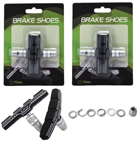 V-Brake Bremsbeläge,2 Paar Fahrrad Bremsbeläge mit Bolzen,Fahrrad Bremsbacken,Bremsklötze für V-Brake Bremsbacken, Bremsen Fahrradbremsen für MTB, Klötze Bremsschuhe