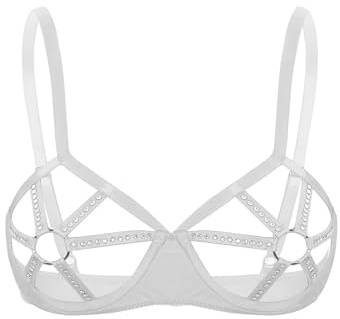Aislor Dam-bh transparent bralette bröstfri bröstvårtfri bustier push up bh öppen bröst bysthållare underkläder sexiga underkläder