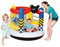 Avilia Playground Hinchable para niños de 3 a 6 años con Paredes Protectoras y 4 Anillos de Juego – Material Resistente para diversión Segura en el jardín y Espacios Exteriores