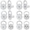 12 Paar Ohrstecker Verschluss,Ohrring Verschluss Silber,Hypoallergen Schmetterling Ohrring Verschluss,Einstellbare Ohrringlifter,Ohrringaufzüge Silber,für Schwere Ohrringe,Ohrringverschlüsse-Ersatz