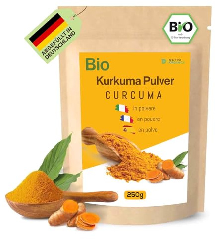 Detox Organica Curcuma BIO in Polvere 250g - Alta Qualità - 100% Pura