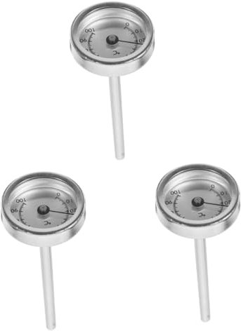 Ciieeo 3pcs Electric Kettle Grill Thermometer Temperature Gauge for Cooking Baking Smoker Chef Thermometer Stainless Steel