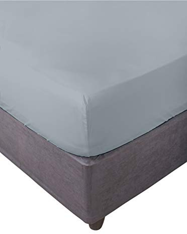 Miracle Home. Spannbettlaken aus 100% gebürsteter Mikrofaser, elastisches Spannbettlaken mit Anti-Peeling-Effekt. 90X200. Bett 90. Grau