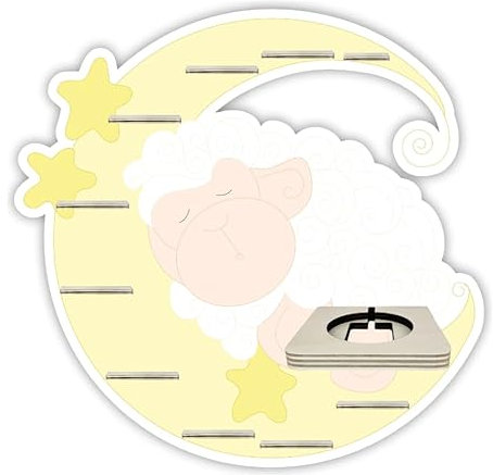 Farbklecks-Collection Musikboxregal Mondschaf - passend für Toniebox - Regal mit Platz für 20-25 Figuren