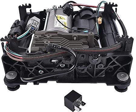 Air Suspension Compressor Pump w/Bracket & Relay LR041777 Replacement for L322 2006-2012#949-920 P-2646 LR015089 LR025111 Weonefit