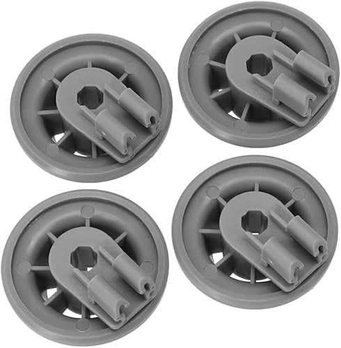 YUETTYY 4/8PCS Dishwasher Roller Wheels Lower Rack Wheels Replacement Parts 611475 165314 00611475 for Bosch for Siemens for Neff for Beko Dishwasher Accessories (4PCS)