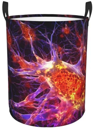 Mexpekil Zusammenklappbarer Wäschekorb mit Griffen, wasserdichter Wäschekorb, große Aufbewahrungsbehälter für Kinderspielzeug, schmutzige Kleidung, Bücher (magische Zellen)