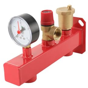 MECUTP Ausdehnungsgefäß Anschlussgruppe, DN20 Heizung Gefäßanschlussgruppe, Hydraulische Steuerung Sicherheitsgruppe, Sicherheitsventil Messing Für Ausdehnungsgefäße - Wandbefestigung