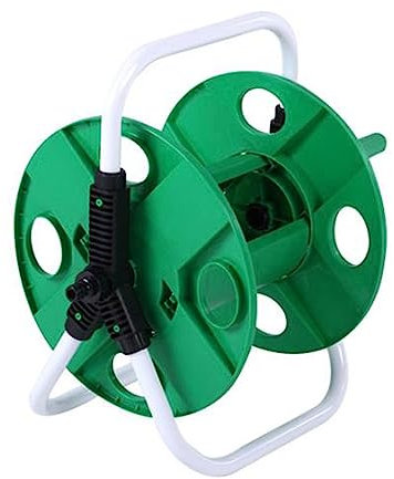 Small Cord Reel Stand Garden Hose Reel cart Water Pipe Holder Easy to Grip Handles Holds up to 82 feet 12 inch