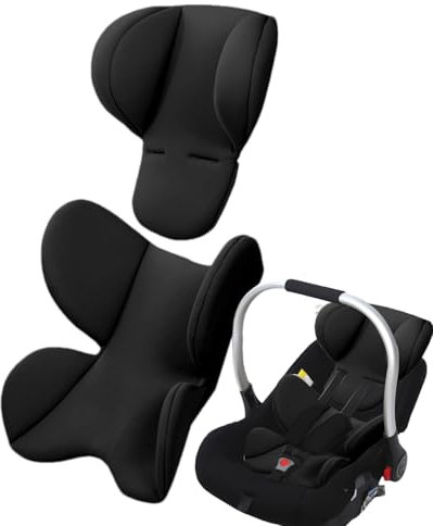 Generico Cuscino Per Seggiolino Auto Neonato, Cuscino Per Carrozzina Neonato, Ovetto Inserto Per Seggiolino Auto, Riduttore Sedile Passeggino Morbido Comodo E Traspirante, Supporto Testa E Corpo