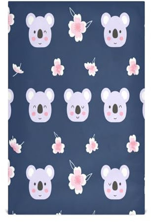 RPLIFE Kawaii Koala - Paños de cocina decorativos de verano de 28 x 18 pulgadas, diseño floral, color azul