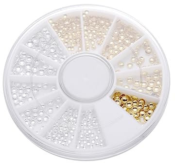 OATIPHO 12 Gitter Nagelkunst Metallnieten Nail Art Nieten Selbstgemacht Nageldekor Für Natürliche Künstliche Nägel Mädchen Frauen Zubehör