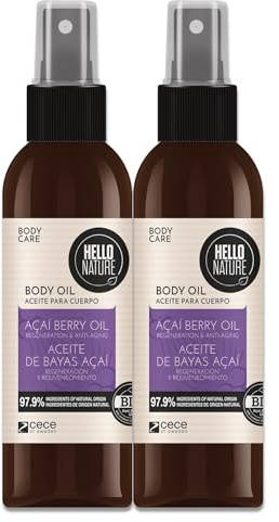 P-Beauty Naturkosmetik Körperöl mit Acai Öl - Veganes Body Oil für Gesicht & Körper - Pflegeöl für trockene & sensible Haut feuchtigkeitsspendend, regenerierend (2x130ml)