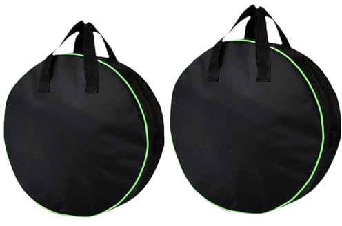 Solvio 2 Pack EV Charging Cable Bag (40x13cm & 37x10cm), Waterproof Oxford Portable Storage Bag for Electric Car Leads, Caravan, Campervan, Hose Pipe, Cables, Car Accessories & Garden Tools