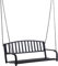 Outsunny Hängebank 2-Sitzer Gartenschaukel Schaukelbank Hollywoodschaukel Schwebebank mit Ketten Metall Schwarz 127 x 60 x 53 cm