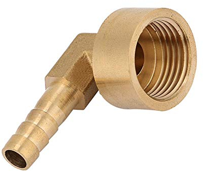 90 Grad Ellenbogen Messing Schlauchanschluss Schlauchtülle-Kupplung Barb Fitting Innengewinde Messing Ellenbogen Schlauch Barb Kupplung Verbindungsstück Joint Adapter Fitting G1/2(10mm)