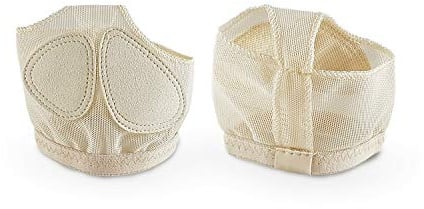CZ Store®- Anti-Rutsch-Fuß-Pads | 5 Größen | BEIGE Faux-Suede-Pads zum Tanzen, leichtes Mesh-Gaze-Gewebe - Zehenschutz für Gymnastik, Yoga, Pilates, Ballett