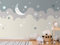 Oedim Kindertapete Wolken und Mond | Wandbild | Kindertapete | 500 x 300 cm | Dekoration für Esszimmer, Wohnzimmer, Schlafzimmer