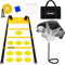 ZNCMRR Agility Ladder Speed Training Equipment Set, 20Ft Adjustable 12 Rung Workout Ladder, Running Speed Parachute and 10 Disc Cones for Football, Basketball, Baseball and Footwork Skills Training