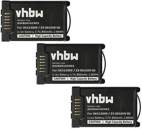 vhbw 3X Akku kompatibel mit Mitel 650d, 650c, 632dt schnurlos Festnetz Telefon (800 mAh, 3,7 V, Li-Ion)