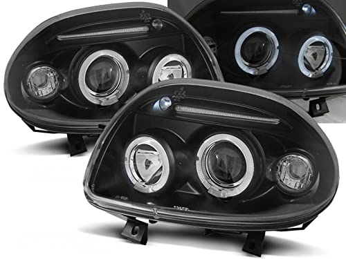 CR-Lights Angel Eyes Scheinwerfer Set in schwarz für Renault Clio II 09.98-05.01