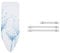 Brabantia 118944 Ironing Board Cover C, 124 x 45cm, 2mm Foam, Cotton Flower & 108266 Ironing Cover Fasteners - White