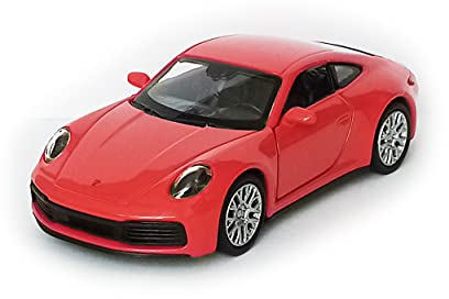 Porsche 911 Carrera 4S Sportwagen Metall Modellauto Modell Auto 4-Farben Kinder Geschenk 85 (Rot)
