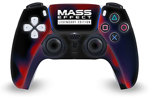 Head Case Designs Offizielle Zugelassen EA Bioware Mass Effect Logo Legendäre Grafiken Vinyl Frontplatte Haut Gaming Aufkleber Abziehbild kompatibel mit Sony Playstation 5 PS5 DualSense Controller