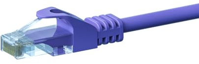 Danicom CAT5e Netzwerkkabel - U/UTP - 0.50 m - Viollett - 100% Kupfer | POE, Ethernet, LAN, Patchkabel, Datenkabel, RJ45 - für Serverschränke, Switches, Router, Modems!