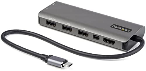 StarTech.com USB-C Multiport Adapter - USB typ-C auf HDMI oder Mini DisplayPort 4K 60Hz, 100W Power Delivery Pass-Through, 4-Port 10 Gbit/s - Mini Dock - 30cm Kabel (DKT31CMDPHPD)