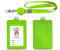 HYCOPROT Porta Badge Pelle PU con 1 Finestra ID e 1 Slot Per Carte ID Badge Portabiglietti con Retrattile Bobina Clip e Moschettone d'Identità Per Studenti d'Affari in Ufficio (Verde, Verticale)