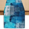 Winotic Türkiser Tischläufer Blaugrün Abstrakte Moderne Kunst Malerei Blau Tischwäsche für Bauernhaus Küche Esszimmer Partys Wohnkultur 33 x 228 cm