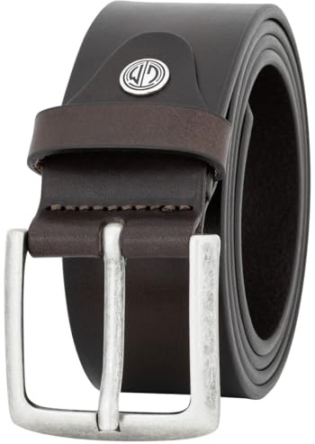 LINDENMANN Leder-Gürtel Herren 40 mm Vollrind dunkelbraun, Farbe/Color:braun, Size US/EU:Bundweite 90 cm Gesamtlänge 105 cm W 35.4 L