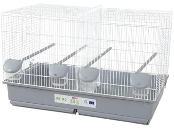 Zolux - Vogelkäfig Primo 67 weiß und grau D 71,5 x 33,5 x 41 cm
