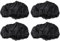 SALALIS 4 Stück Kinderwagen Radschutz Kind Kind Kinderwagen Radschutzhüllen Staubdichte Reifenabdeckung Staubdichtes Zubehör für Kinderwagen (Schwarz)(L)