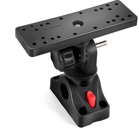 byhsports 360° Adjustable Fish Finder Mounts for Boat, Universal Marine Electronics Mounting Plate for Boat, Canoe, Kayak