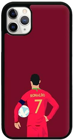 Fun Cases Ronaldo - Football Black Flexible Rubber Sides Clip-On Phone Case - iPhone 5 / 5s / SE 2016 Compatible