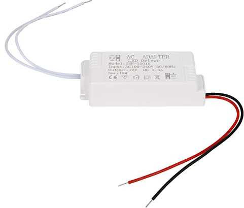 LED Transformator 12V 18W LED Trafo 230V auf 12V LED-Treiber Netzteil,kein LED-Flimmern,für MR16 GU5.3 MR11 G4 Glühbirnen en LED Strip (18W)
