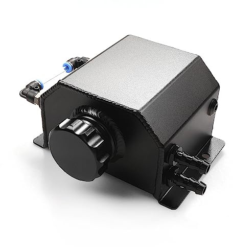 Shkalacar Serbatoio del radiatore del Liquido di Raffreddamento per Auto in Alluminio da 2 Litri Serbatoi di sfiato dell'olio universali con Tappo di Scarico