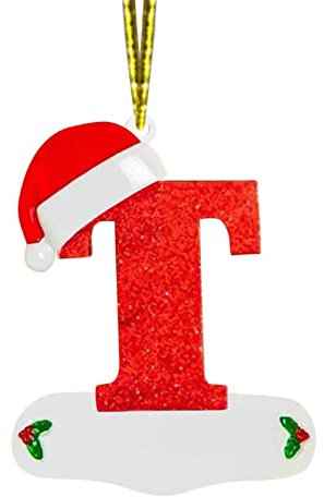 Alphabet-Weihnachtsornamente 26 personalisierte Alphabet-Ornamente Weihnachtspersonalisierte Wohnkultur Haken Für Schaukeln