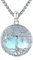 Eusense Mondstein Halskette 925 Sterling Silber Baum des Lebens Halskette Anhänger Kette Keepsake Schmuck Geschenke für Frauen Damen Mädchen