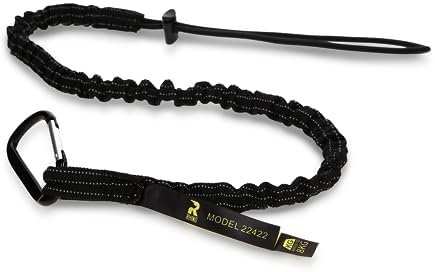 RHINO TOOL LANYARD HOOK - Secure your Hand Tools at Heights with this Retractable Bungee Cord/Tool Lanyard Clip Including Carabiner Clip to Secure All Hands Tools, Roofing Tools (1)